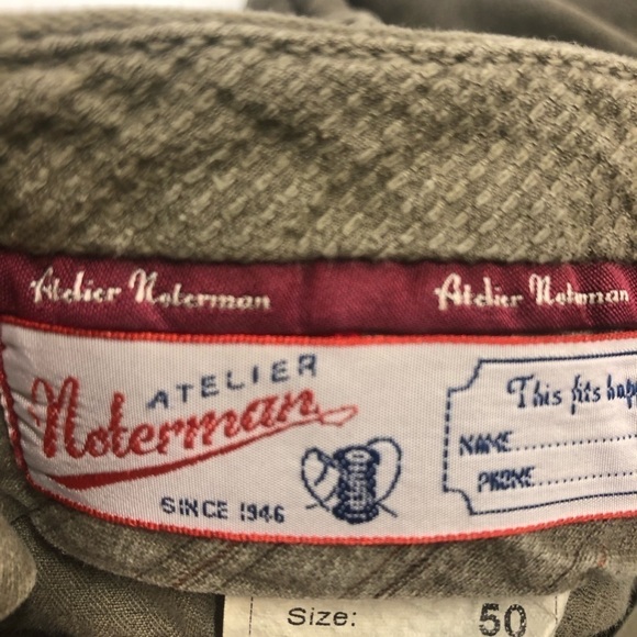 Atelier Noterman Walk to Happiness Mens Pants Khaki Size 32x30 Eur 50 - Picture 4 of 6